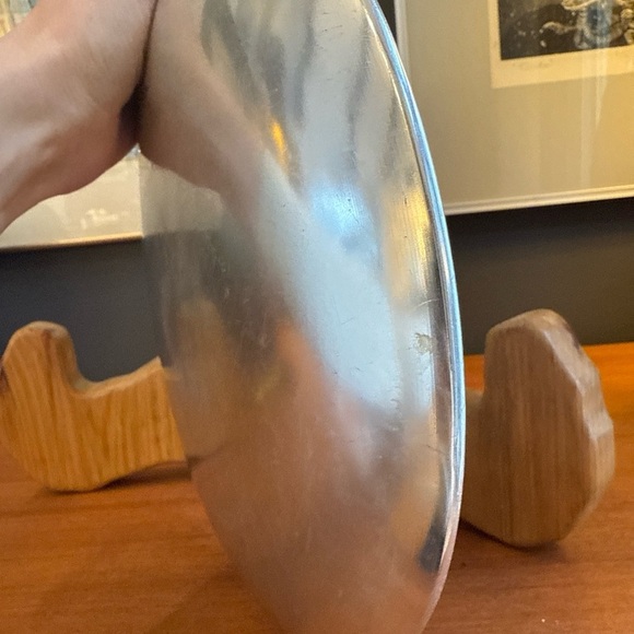 Mid Century 10” Round Mosaic Tray/ Plate Gray brown White and Leaf Tiles - Picture 10 of 11